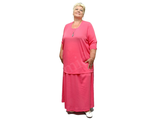 Легкая юбка из 100% хлопка Арт. 5152 (Цвет розовый и еще 2 цвета) Размеры 58-84