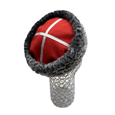 Кубанка из натурального серого каракуля 8см