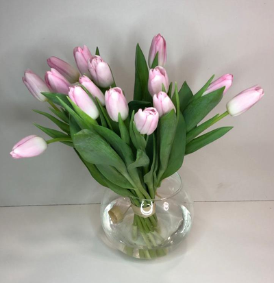 Букет из желтых/красных/белых/розовых/МИКС крупных тюльпанов 51 шт.