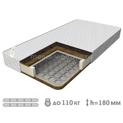 ВК885 Матрас "Прим-Люкс" (пружины Боннель, кокосовая койра, полотно иглопробивное, ППУ, жаккард)