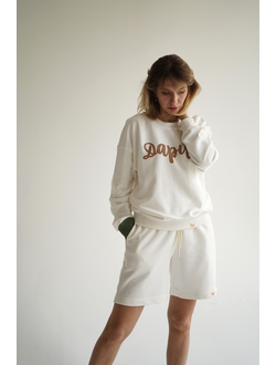 ШОРТЫ УНИСЕКС "ПРИЯТНО" БЕЛЫЕ