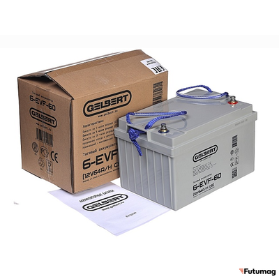 Тяговый аккумулятор Gelbert 6-EVF-60 (12V64A/H C5)