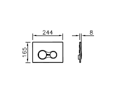 VitrA Панель системы смыва Sirius, цвет матовый хром, для инсталляций, 740-0485