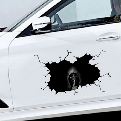 3D наклейка на автомобиль в виде страшного черепа Наклейки на заднее стекло автомобиля Страшная