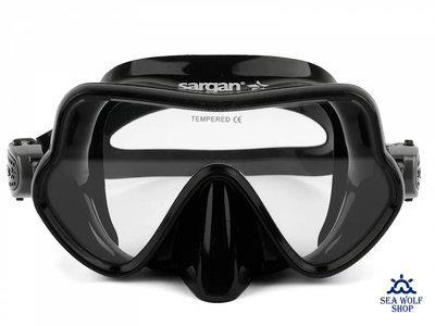 Маска для дайвинга Sargan "БАТТЕРФЛЯЙ НЕО" черный силикон