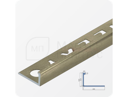 Окантовочный плиточный профиль из алюминия 12 мм. NEEXY PV03-16 MT Титан матовый 2.7 м.