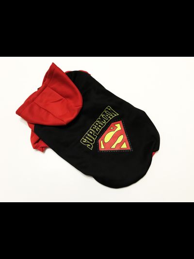 Толстовка для крупных собак Superman черная