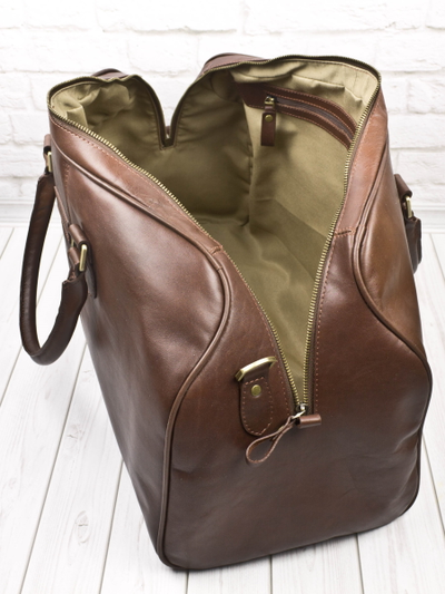 Кожаная дорожная сумка Campelli Premium brown (арт. 
4014-53)