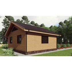 Одноэтажный каркасный дом с двумя спальнями 113м² (SK26)