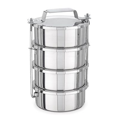 Контейнер для перевозки пищи 26*14*4, нержавеющая сталь, 7 л.