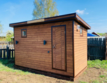 Баня 2*4 м, крыша 1 скат, топка внутри