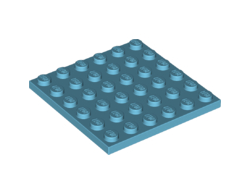 Plate 6 x 6, Medium Azure (3958 / 6264992 / 6381912)