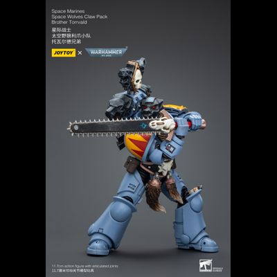 Космодесантник Космических Волков (Warhammer 40k) - КОЛЛЕКЦИОННАЯ ФИГУРКА 1/18 Space Wolves Claw Pack Brother Torrvald (JT2733) - JOYTOY