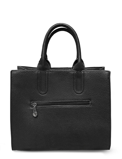 (АРТИКУЛ: 9727) СУМКА ЖЕНСКАЯ СРЕДНЕГО РАЗМЕРА, НАТУРАЛЬНАЯ КОЖА, КОМБИНИРОВАННАЯ, ЧЕРНАЯ/ КОРИЧНЕВЫЙ МЕХ, С ПЛЕЧЕВЫМ РЕМНЕМ