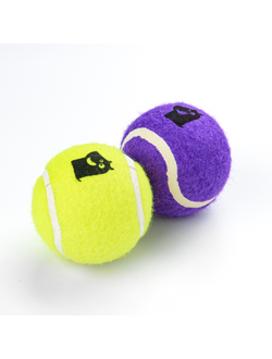 Игрушка Mr.Kranch для собак, Теннисный мяч, желтый, фиолетовый 2 шт