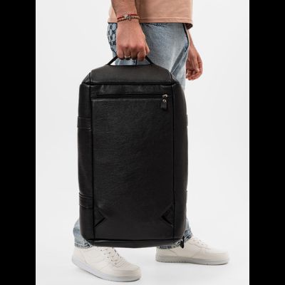 Кожаная дорожная сумка / рюкзак Napoli black 
(арт. 4034-01)