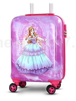 Детский чемодан Принцесса сиреневый