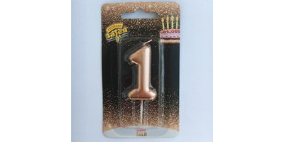 Свеча -цифра  Розовое золото