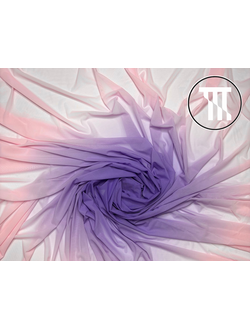 Сетка-стрейч градиент, цв. Темно-пурпурно-фиолетовый + Светло-розовый (R=75см)