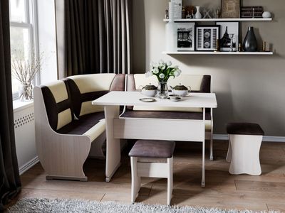 Кухонный уголок Уют тип 3 Дуб молочный (Бонмебель)