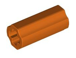 Technic, Axle Connector 2L  Smooth with x Hole + Orientation , Reddish Orange (6538c 6483787)