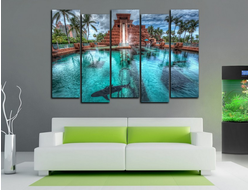 Модульная картина "Красивый бассейн"