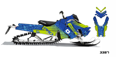Наклейки на снегоход  Polaris Axys 2016 2017 2018 2019 #3357