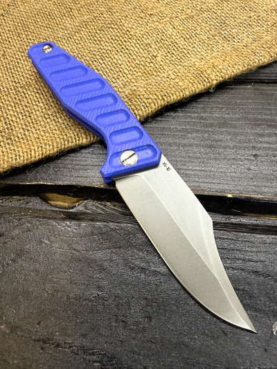 Фрикционный складной нож Риф сталь VG-10, рукоять G10 синий