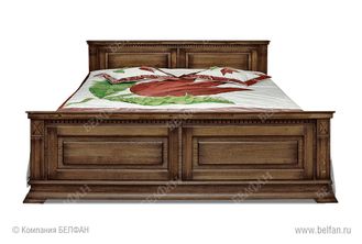 Кровать двуспальная Верди Люкс 180 (высокое изножье), Belfan