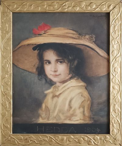 &quot;Hedda 1904&quot; литография, акварель Friedrich August von Kaulbach 1920-е годы