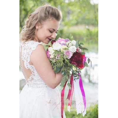 Букет невесты &amp; Бутоньерка № 1345