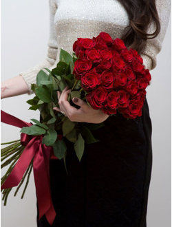 БУКЕТ ИЗ 25 КРАСНЫХ РОЗ