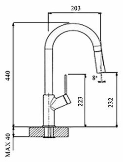 Смеситель Reginox LAMBRO chrome