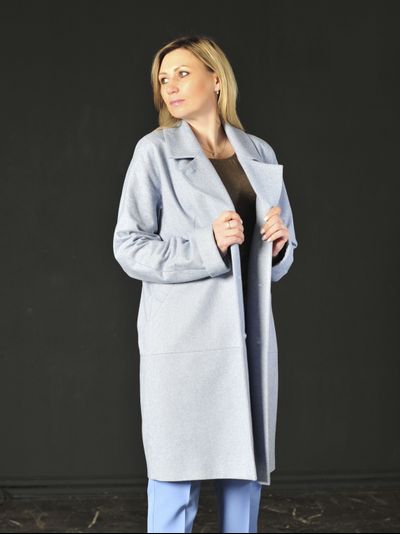 Пальто 659-0224 голубой