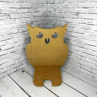 Подставка под телефон или планшет Сова 210*150 мм заготовка из мдф для росписи