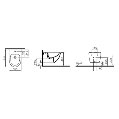 Подвесное биде Sento, 4338B003-1046