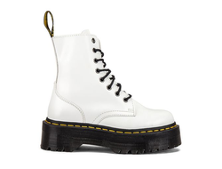 Ботинки Dr. Martens Jadon White Smooth на толстой подошве белые