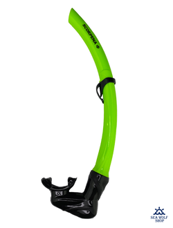 Трубка для дайвинга Scorpena E2 с клапаном, неон. зел.