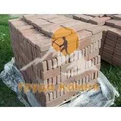 Брусчатка из камня красная голтованная