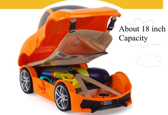 Детский чемодан спортивная машина оранжевый