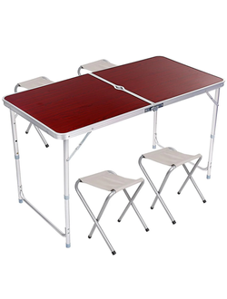 Набор стол раскладной + 4 стула 8812 (120*60) 5mm