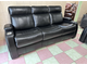 Брутальный гарнитур: кожаный диван-кровать + 2 кресла электрореклайнера, США. Натуральная кожа.