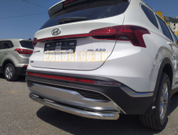 Защита заднего бампера d60 для Hyundai Santa fe 2021-2024