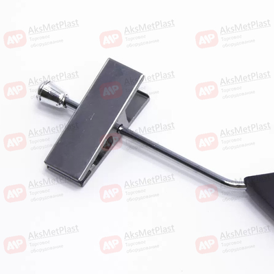 AM030B (SHL030B) Вешалка металлическая с зажимами для брюк и юбок с деревянной вставкой цвет: черный