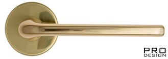 Дверная ручка на круглом основании Fratelli Cattini "LINEA" 7-OLV полированная латунь