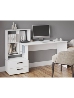 СКМ-5 компьютерный стол Белый с тиснением «Древесные поры»