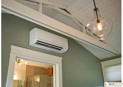 Штробление стен под кондиционер в комнате Москва ИВАНМАСТЕР