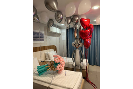 Оформление шарами номера в отеле, гостинице