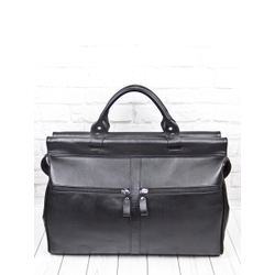 Кожаный саквояж Veano Premium black (арт. 4004-61)