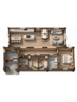 Лебёдушка 124м2 14х9м